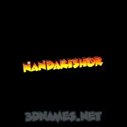 nandakishor in Black Background style - 3D name wallpaper