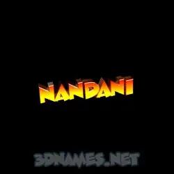 nandani in Black Background style - 3D name wallpaper
