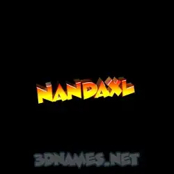 nandaxl in Black Background style - 3D name wallpaper