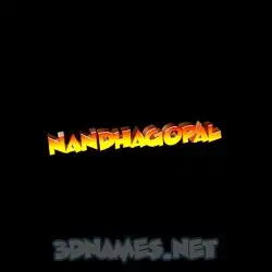nandhagopal in Black Background style - 3D name wallpaper
