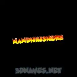 nandhkishore in Black Background style - 3D name wallpaper