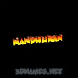 nandhuran in Black Background style - 3D name wallpaper
