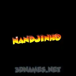 nandjinho in Black Background style - 3D name wallpaper