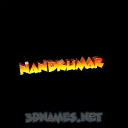 nandkumar in Black Background style - 3D name wallpaper