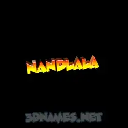 nandlala in Black Background style - 3D name wallpaper