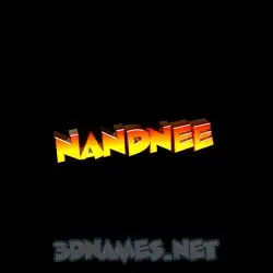 nandnee in Black Background style - 3D name wallpaper