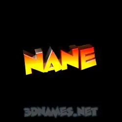 nane in Black Background style - 3D name wallpaper