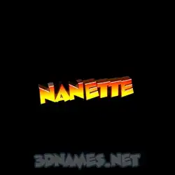 nanette in Black Background style - 3D name wallpaper