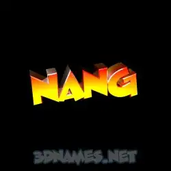 nang in Black Background style - 3D name wallpaper