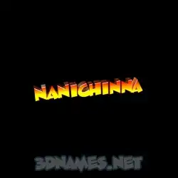nanichinna in Black Background style - 3D name wallpaper