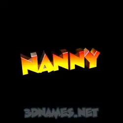 nanny in Black Background style - 3D name wallpaper
