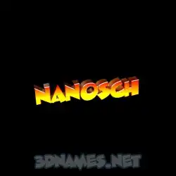 nanosch in Black Background style - 3D name wallpaper