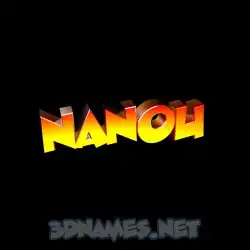 nanou in Black Background style - 3D name wallpaper