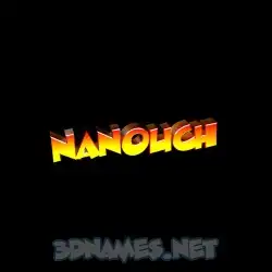 nanouch in Black Background style - 3D name wallpaper