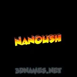 nanoush in Black Background style - 3D name wallpaper