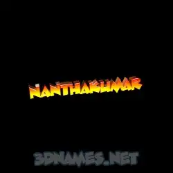 nanthakumar in Black Background style - 3D name wallpaper