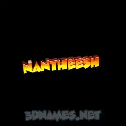 nantheesh in Black Background style - 3D name wallpaper