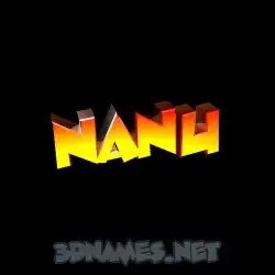 nanu in Black Background style - 3D name wallpaper