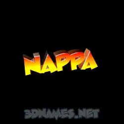 nappa in Black Background style - 3D name wallpaper