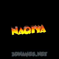 naqiya in Black Background style - 3D name wallpaper