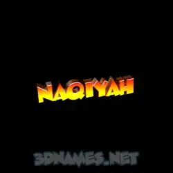 naqiyah in Black Background style - 3D name wallpaper