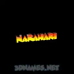 narahari in Black Background style - 3D name wallpaper