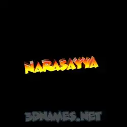 narasayya in Black Background style - 3D name wallpaper