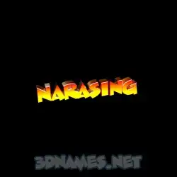 narasing in Black Background style - 3D name wallpaper
