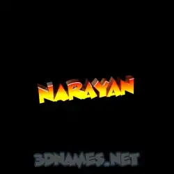 narayan in Black Background style - 3D name wallpaper