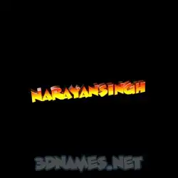 narayansingh in Black Background style - 3D name wallpaper