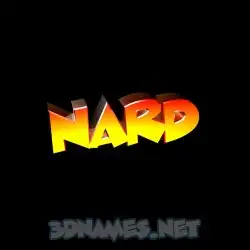 nard in Black Background style - 3D name wallpaper