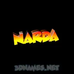 narda in Black Background style - 3D name wallpaper
