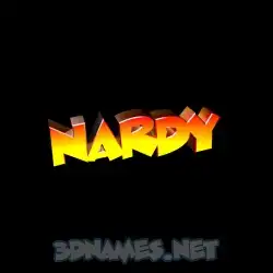 nardy in Black Background style - 3D name wallpaper