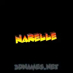 narelle in Black Background style - 3D name wallpaper