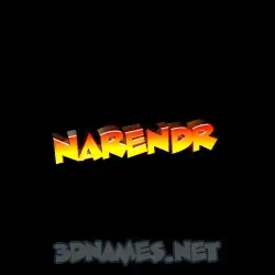 narendr in Black Background style - 3D name wallpaper