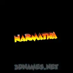 narmatha in Black Background style - 3D name wallpaper