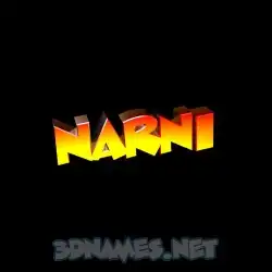 narni in Black Background style - 3D name wallpaper
