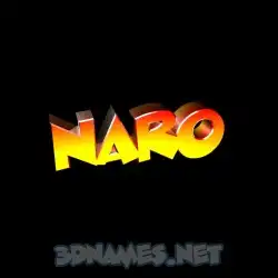 naro in Black Background style - 3D name wallpaper