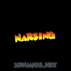 narsing in Black Background style - 3D name wallpaper