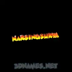 narsingsurya in Black Background style - 3D name wallpaper