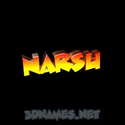 narsu in Black Background style - 3D name wallpaper