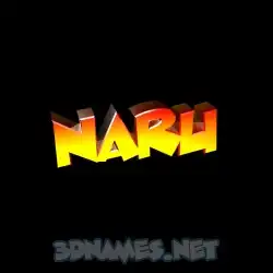 naru in Black Background style - 3D name wallpaper