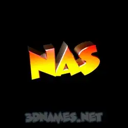 nas in Black Background style - 3D name wallpaper