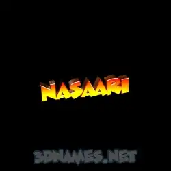 nasaari in Black Background style - 3D name wallpaper