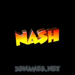 nash in Black Background style - 3D name wallpaper