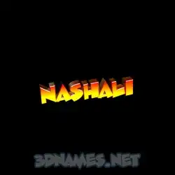 nashali in Black Background style - 3D name wallpaper