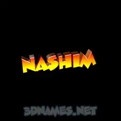 nashim in Black Background style - 3D name wallpaper
