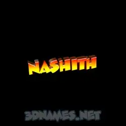 nashith in Black Background style - 3D name wallpaper