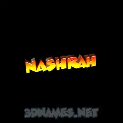 nashrah in Black Background style - 3D name wallpaper