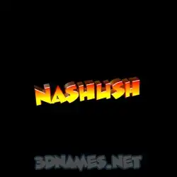 nashush in Black Background style - 3D name wallpaper